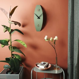 Wallity Reloj de Pared Decorativo de Metal Verde APS137MGS